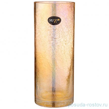 Ваза цилиндр cracle amber диаметр 12 см высота 30 см / 278562