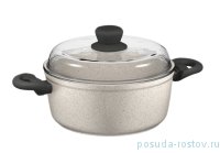 Кастрюля 24 см с крышкой антипригарное покрытие 4,2 л &quot;MARMIA&quot; / 164291