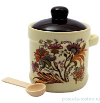Банка для сыпучих продуктов с ложкой (13 х 11 х 12 см)  / 130090