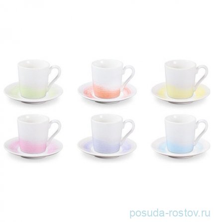 Набор кофейных пар 90 мл 6 шт для эспрессо &quot;myCOFFEE /Pastels&quot; / 247491