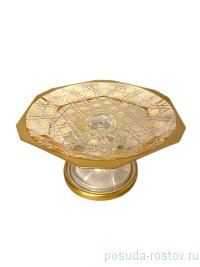 Конфетница н/н малая янтарная &quot;Dior /Отводка золото&quot; / 270603