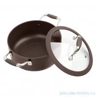 Кастрюля 20 х 9 см со стеклянной крышкой 2,4 л &quot;Dark chocolate&quot; / 250753
