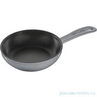 Сковорода 16 см с чугунной ручкой серый графит &quot;STAUB&quot; / 252723