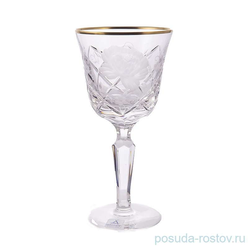 Рюмки 60 мл 6 шт "Роза /Золотой кант" / 231843