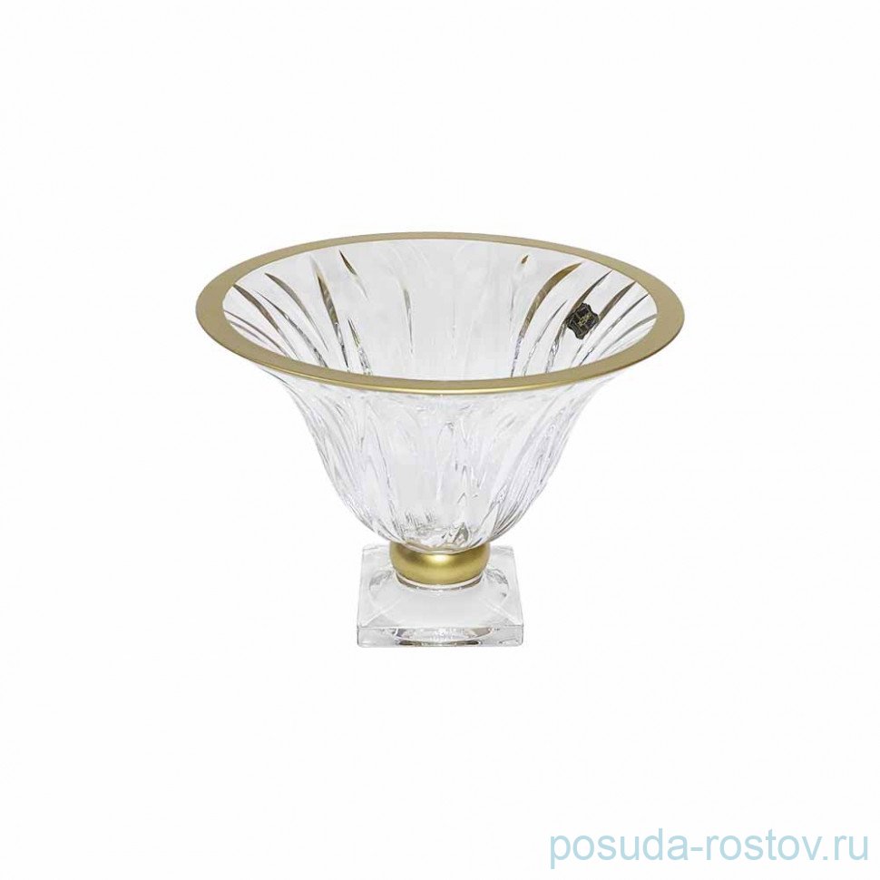 Конфетница 22,5 см н/н "Flame /Матовое золото" AS Crystal / 331225