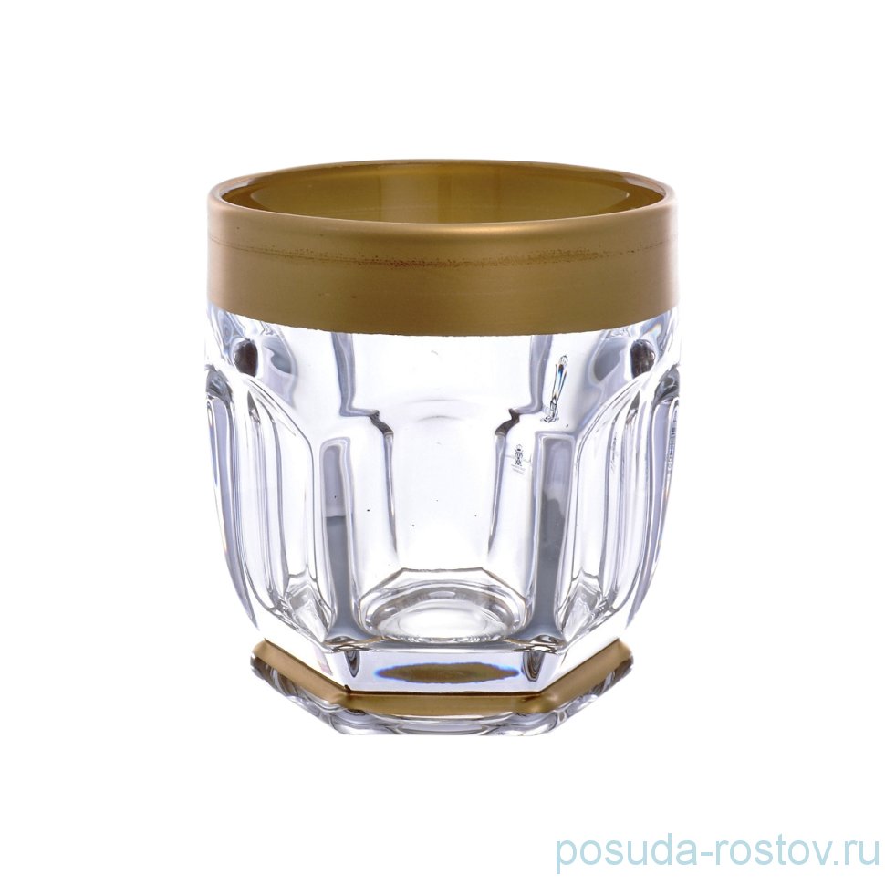 Стаканы для виски 250 мл 6 шт "Сафари /Широкое матовое золото" AS Crystal / 201627