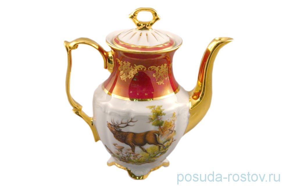 Кофейник 1 л "Мария-Тереза /Охота красная" / 203470