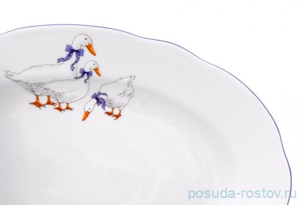 Блюдо 23 см овальное &quot;Мэри-Энн /Гуси&quot; / 078226