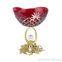 Креманка 12 см красная &quot;Волна&quot; / 253385