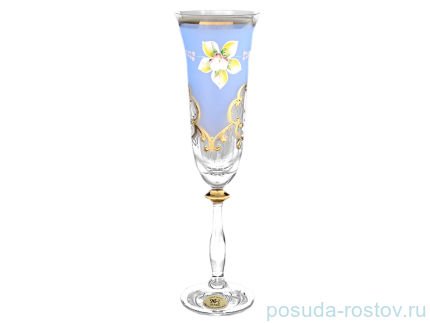 Бокалы для шампанского 190 мл 6 шт &quot;Анжела /Лепка васильковая&quot; U-R / 059880