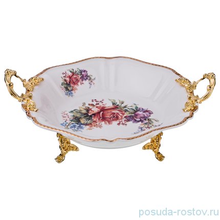 Фруктовница 35 х 33,5 х 7 см на ножках с ручками &quot;Верона&quot; / 187343