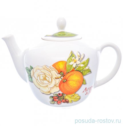 Заварочный чайник 1 л &quot;Artigianato ceramico /Апельсин и роза&quot; / 228420