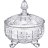 Конфетница 17 х 21 см на 3-х ножках с крышкой &quot;muza crystal&quot; / 187590