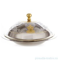 Сахарница с крышкой &quot;Алексия Голд&quot; нерж. сталь / 103998