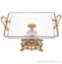 Блюдо 24 x 24 x 13 см квадратное н/н с ручками &quot;Zamak&quot;  / 290677