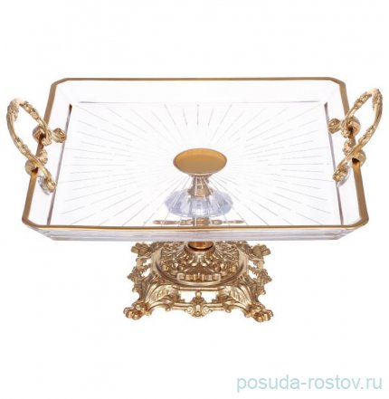Блюдо 24 x 24 x 13 см квадратное н/н с ручками &quot;Zamak&quot;  / 290677