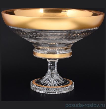 Фруктовница 30 см н/н &quot;Bohemia gold /Матовое золото&quot; / 115921