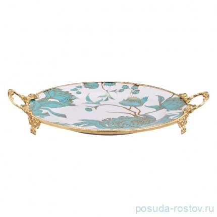 Блюдо 38 х 31 х 5,5 см овальное с ручками н/н / 368908