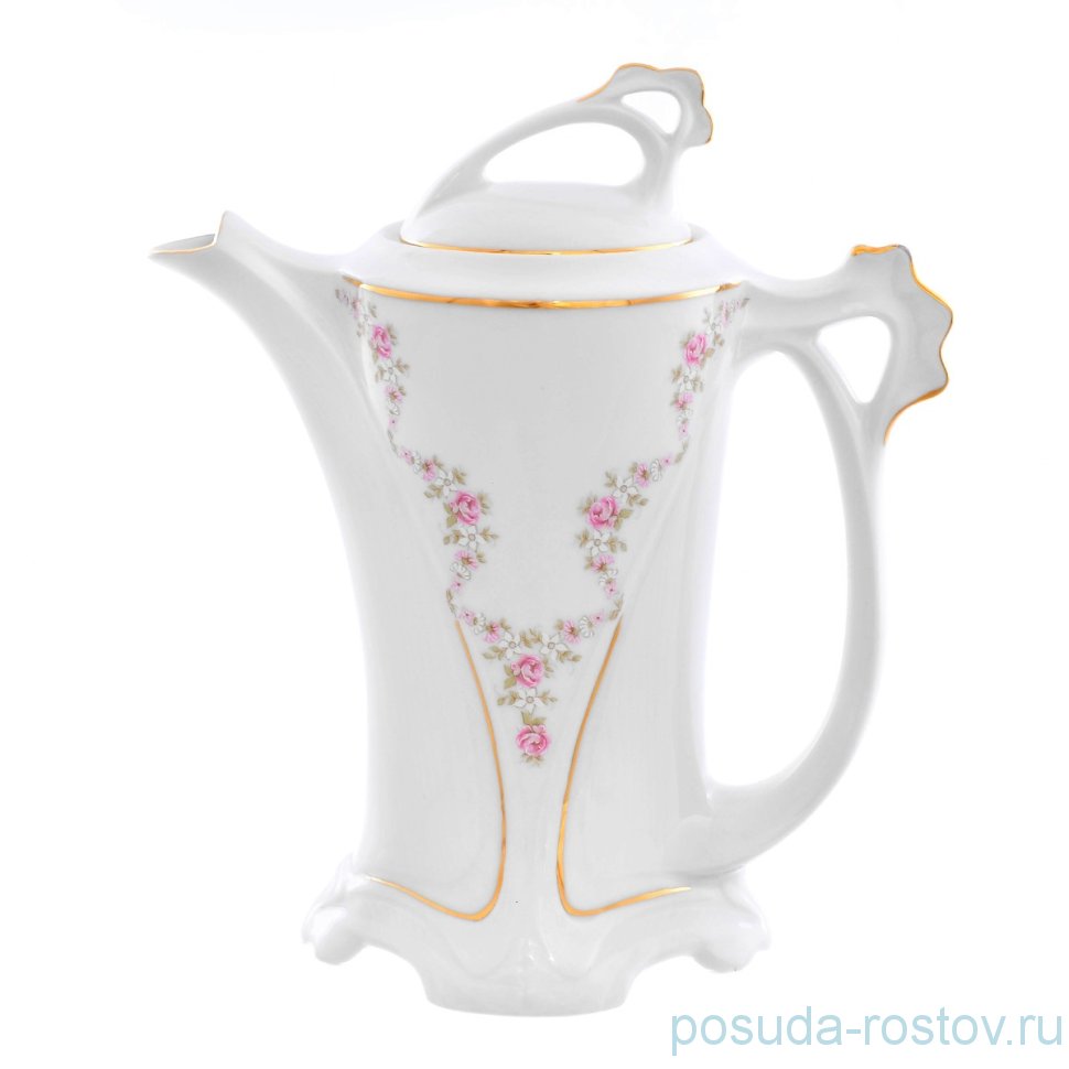 Кофейник 700 мл "Соната /Розовый цветок" / 156214