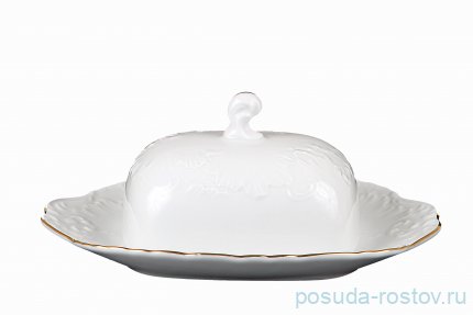 Масленка 23 х 16,5 х 10 см &quot;Рококо /Отводка золото&quot;  / 034757