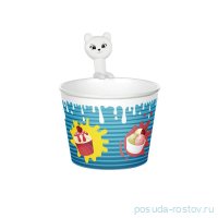 Стакан для мороженого с ложкой / ассорти / 293719