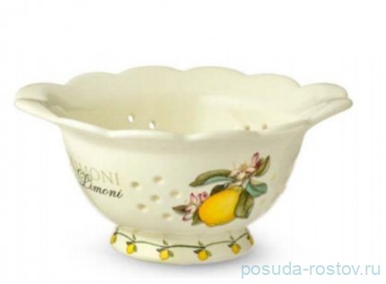Дуршлаг 25 см &quot;Artigianato ceramico /Лимоны&quot; / 156781