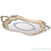 Поднос декоративный 42,4 х 24,6 х 4,8 см прямоугольный с ручками &quot;Рококо&quot; / 262384