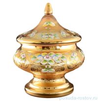 Ваза 21 см с крышкой &quot;Лепка золотая&quot; / 086714