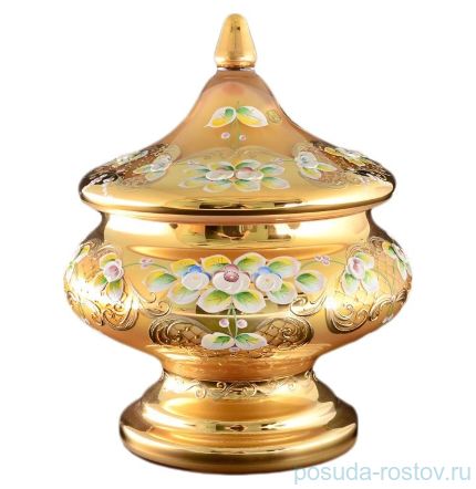 Ваза 21 см с крышкой &quot;Лепка золотая&quot; / 086714