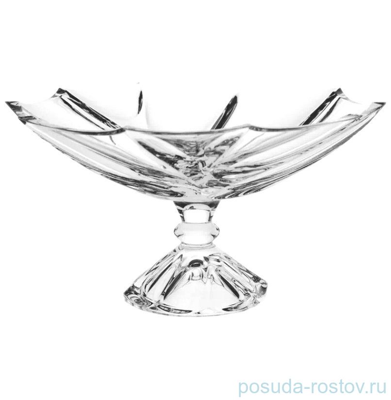 Ваза для фруктов 33,5 см н/н "Calypso /Без декора" хрусталь Йиглава / 019143