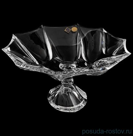Ваза для фруктов 33,5 см н/н &quot;Calypso /Без декора&quot; хрусталь Йиглава / 019143