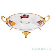 Менажница 33 см 5-ти секционная на ножках с ручками &quot;верона&quot; / 187344