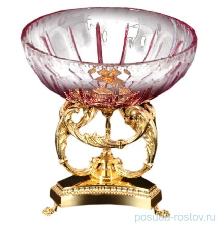 Конфетница 20,5 см н/н &quot;Rosaperla /Риган /Розовая&quot; / 125088