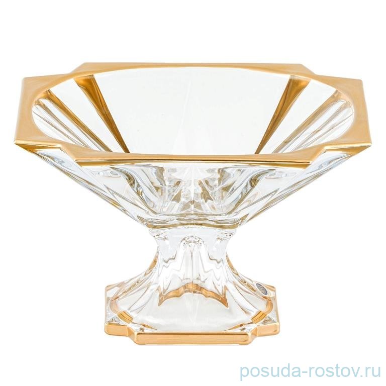 Ваза для фруктов 33 см н/н "Метрополитэн /золото" AS Crystal / 341908
