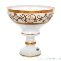 Фруктовница 26 см н/н белая &quot;Лепка /Версаче /Золотой узор&quot; SC / 154036