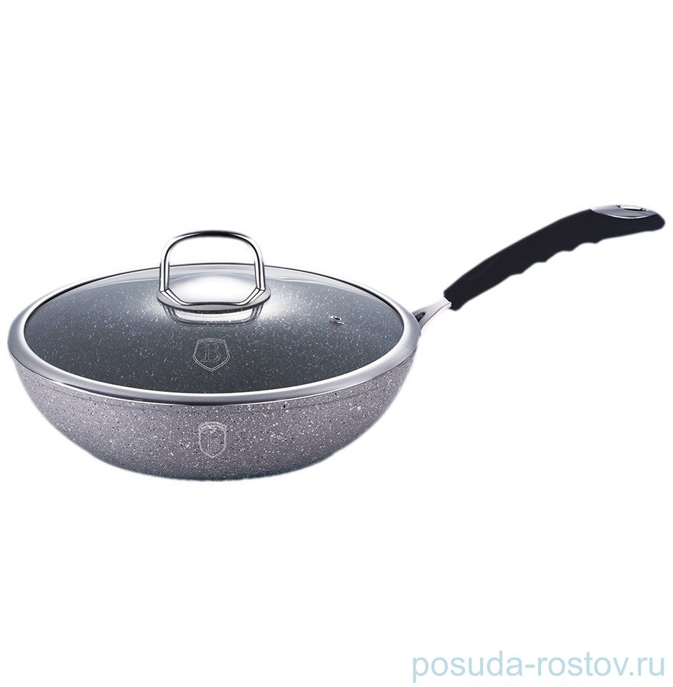 Вок 28 см с крышкой "Grey Stone Touch Line"  / 112388