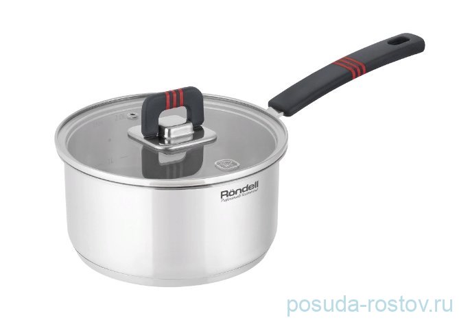 Ковш 18 см со стеклянной крышкой 2 л "Stripes"  / 364500