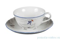 Чайная пара 220 мл 1 шт &quot;Рококо /Гуси&quot; / 127644