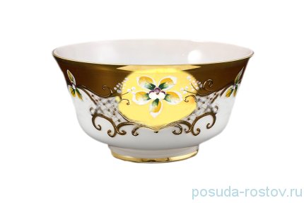 Конфетница 20 см &quot;Лепка белая с золотом&quot; SC / 171724