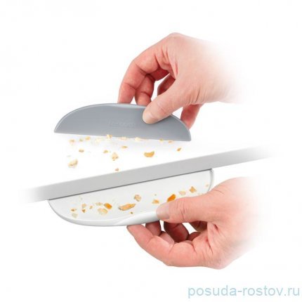 Скребок для крошек с совком 19 х 3,5 см белый &quot;GrandCHEF&quot; / 279064