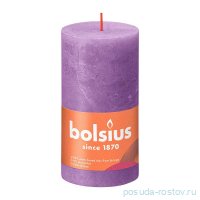 Свеча Рустик 13 х 6,8 см &quot;Shine /Яркий фиолет /Bolsius&quot; (время горения 60 ч) / 278278