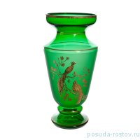 Ваза для цветов 32 см зелёная &quot;Райские птицы&quot; / 169642