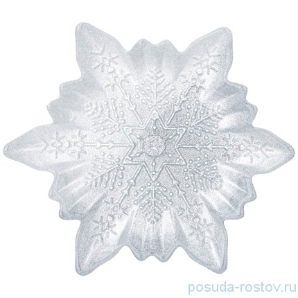 Блюдо 20 см Снежинка &quot;Snow cristal silver&quot; / 262808