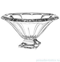 Ваза для фруктов 33,5 см &quot;Champaigh /Без декора&quot; хрусталь Йиглава / 019141