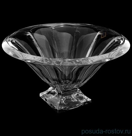 Ваза для фруктов 33,5 см &quot;Champaigh /Без декора&quot; хрусталь Йиглава / 019141