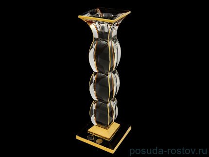 Подсвечник 25,5 см &quot;Gard /С золотом&quot; хрусталь Йиглава / 097433