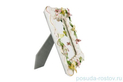 Фоторамка-Зеркало 35 х 29 х 5 см керамика &quot;Lanzarin Ceramiche /Цветы&quot; / 078195