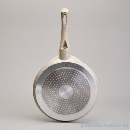 Блинница 22 х 2 см с антипригарным покрытием latte Agness / 367852