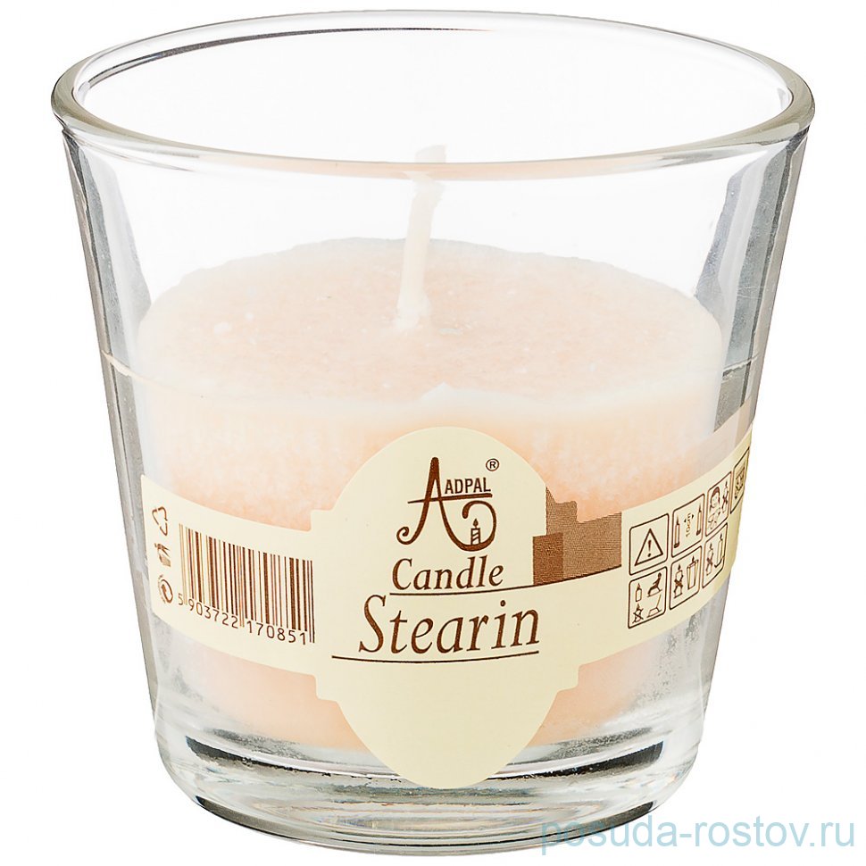 Свеча ароматическая стеариновая в стакане cotton диаметр 7,5 см высота 7,5 / 211050