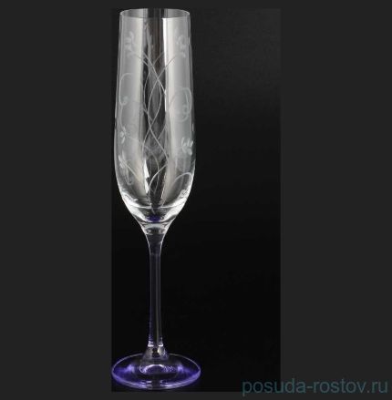 Бокалы для шампанского 190 мл 6 шт &quot;Аметист /387&quot; E-V / 101425